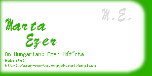 marta ezer business card